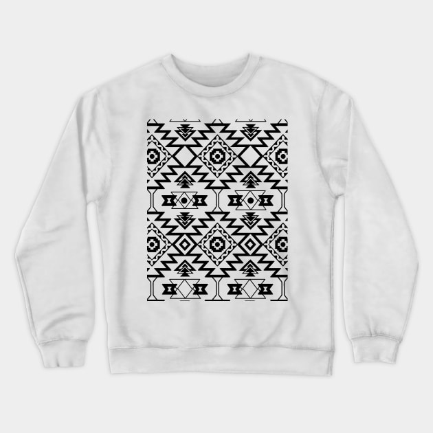 Aztec Line Design Crewneck Sweatshirt by slice_of_pizzo